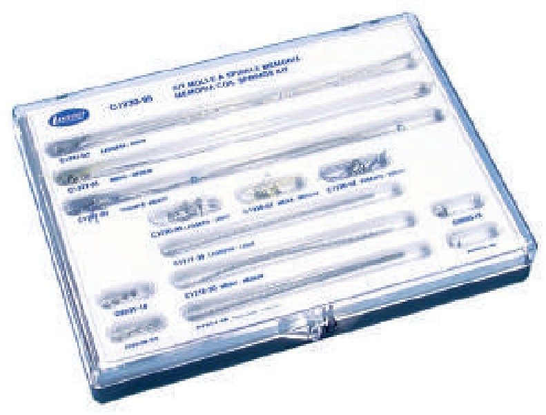 C1230-95 kit: springs, stops and MIM surgical hooks in a case